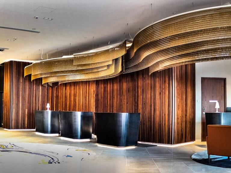 Crowne Plaza Hotel Ceiling Feature with Kaynemaile